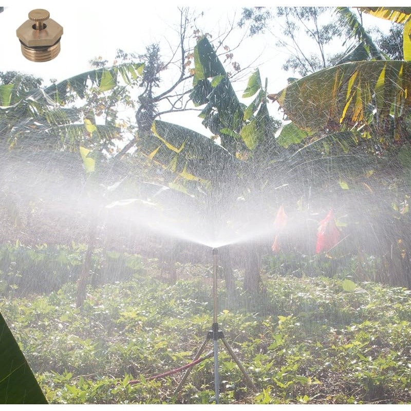 5pcs Brass 1/2" Male Thread Adjustable Misting Nozzles Irrigation Golden