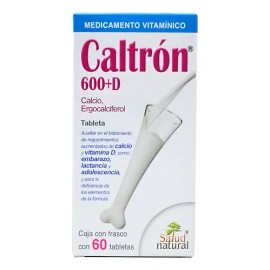 Calcio Vitamina D 60 Tabletas Caltrón 600 D Salud Natural