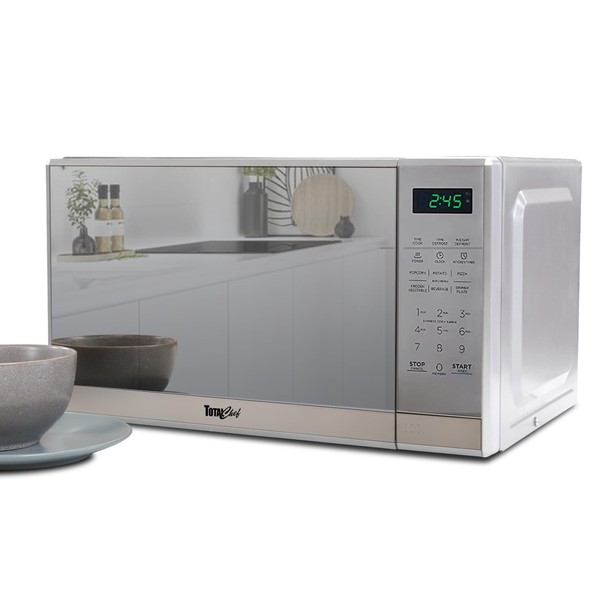 Total Chef Compact Countertop Microwave Oven, 700W, 0.7 Cubic Feet
