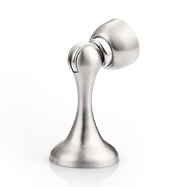 Probrico Brushed Nickel Magnetic Door Stoppers for Bottom of Door, Stainless Steel Magnet Door Catch Door Stops to Keep Door Open, Heavy Duty Door Holder, Wall and Floor Mounting, 1 Pack