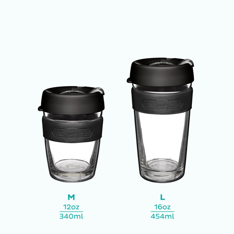 KeepCup Longplay - Reusable Coffee Cup, Double Wall Glass with