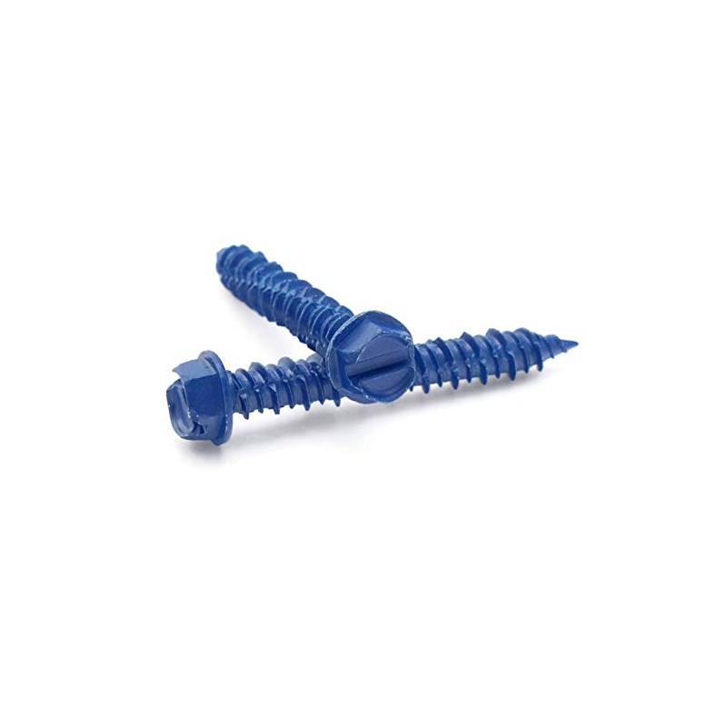 3/16 Tapcon Style Concrete Screws Slotted Hex Washer Head Concrete