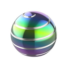 round ball luck transfer gyro ,Metal Kinetic Desk Toy, Optical illusion Fidget spinning Top Ball, Stress relief gift for adults and Kids - color: blue