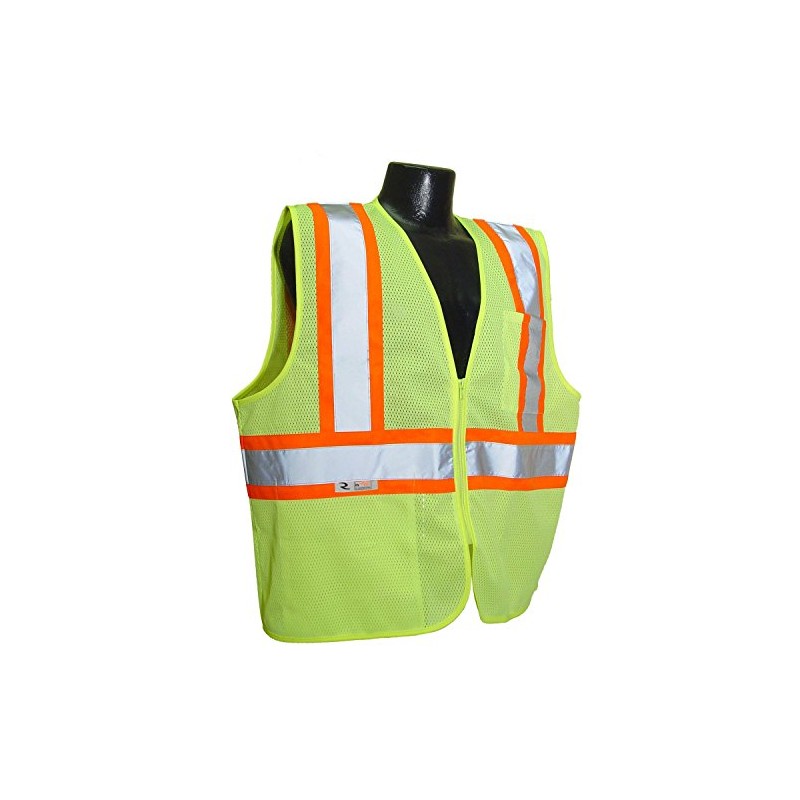 Radians SV22-2ZGM-L Polyester Mesh Economy Class 2 High Visibility Zipper