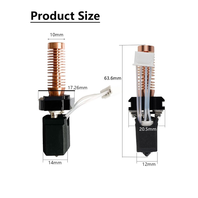 Upgrade Ceramic Hotend Kit 0.4MM Hardened Nozzle Fit for Adventurer