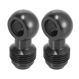 X AUTOHAUX Pack of 2 Diameter 12 mm Fuel Banjo Fittings to 8AN Male Flare Adapter Fuel Line Adapter Plug for Car Black 3/4-16 Thread
