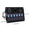 Garfour Waterproof 6 Gang Aluminum Boat Switch Panel Marine Rocker