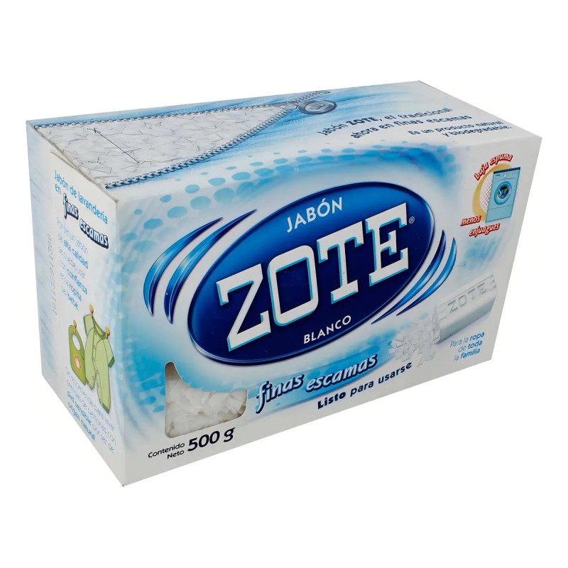 Jabón Lavandería Escamas Zote Blanco 500g