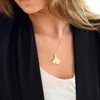 Gold Anhänger Gingko Blatt - 925 Silber vergoldet mit Kette