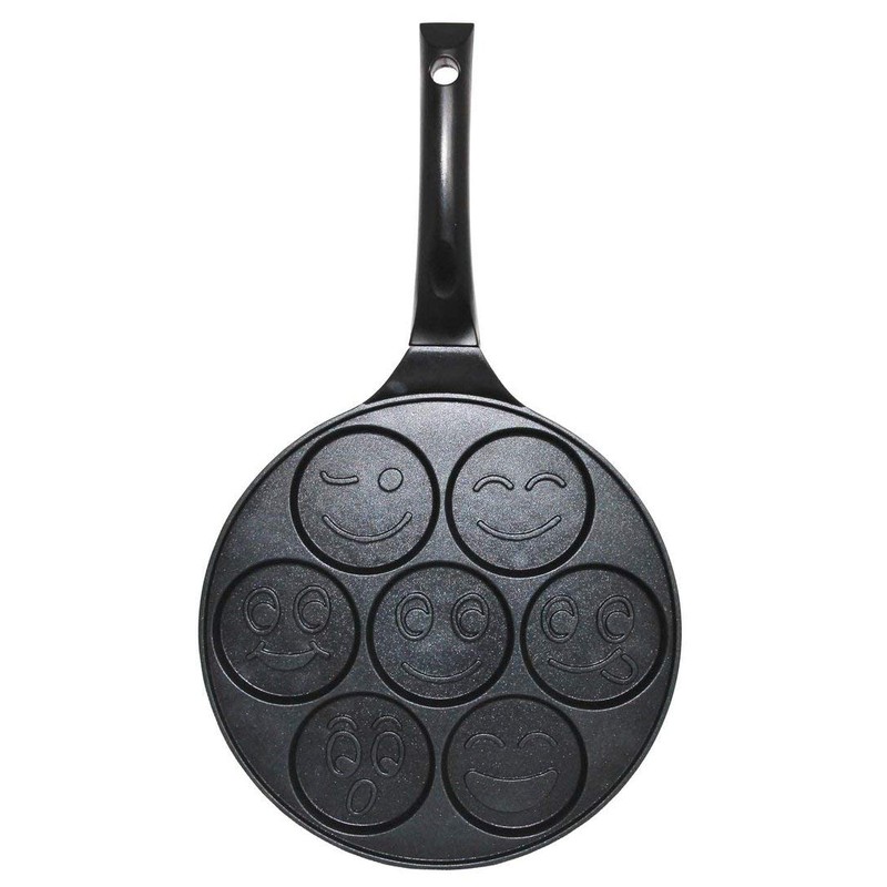 rukauf Pancake Pan with Smiley Faces Also for Crepes 26