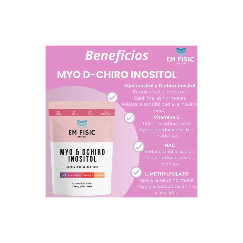 Em Fisic Suplemento Myo & D-chiro Inositol 240g Polvo +