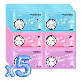 Tiras Nasales 3 Pasos Remueve Puntos Negros Belleza 5pzs F                                                                                            