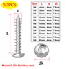 Qrity 50 Pieces M4 x 30 mm Self-Tapping Screw, Torx