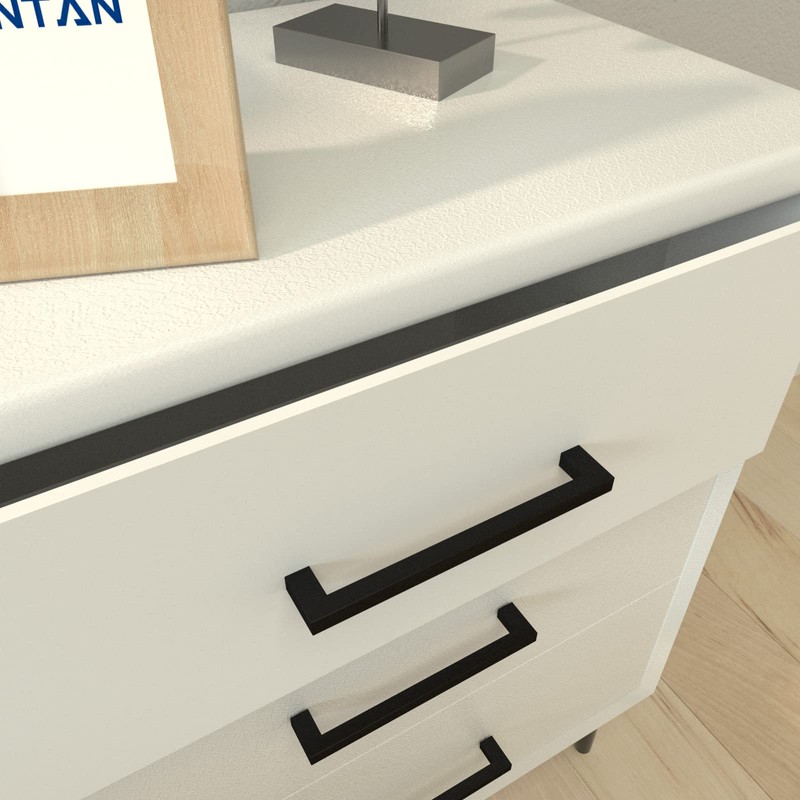 goldenwarm 10 Pack 128mm Black Drawer Handle Kitchen Cupboard Handle