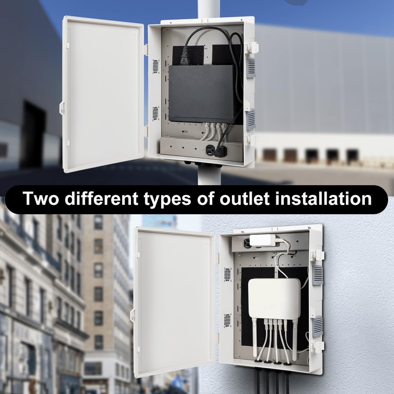 Namunanee Outdoor Electrical Junction Box with High Power Outlet, ABS