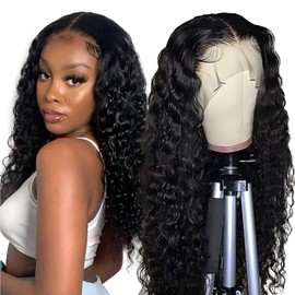 Lyssra 13x6 Lace Front Wigs Human Hair Wigs for Black Women 180% Density Water Wave Wig with Baby Hair Pre Plucked Peruque Femme Cheveux Humain