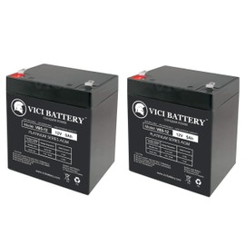 VICI Battery 12V 5Ah Scooter Battery Replace 4.5Ah Enduring 6FM4.5, 6 FM 4.5-2 Pack Brand Product