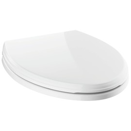 Delta Faucet Wycliffe Slow Close Elongated Toilet Seat with Non-Slip Seat Bumpers, Soft Close Toilet Seat Elongated, Toilet Seat Slow Close, White 811901-WH