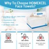 HOMEXCEL Face Towels 100 Count (2 Box), Disposable Makeup Remover