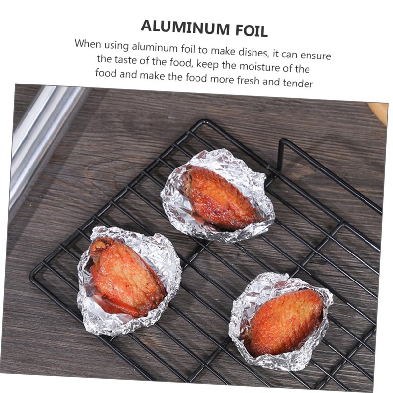 Ipetboom 4 Rolls Aluminum Foil Wrap High Temperature Resistant Kitchen