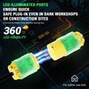 Yomiuwo 20 Amp Extension Cord Ends Lighted Connector Extension Cord