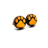 Stud Earrings, Paw Print, 10 mm, Handmade, for Women Men