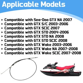 EDIETH 277000948 268000039 268000030 268000020 Reverse Cable Compatible with Sea Doo GTX 4-Tec DI RXT 2002 2003 2004 2005 2006 2007 2008 2009