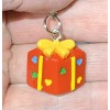 Red Birthday Christmas Just Because Present Charm Zipper Pull &
