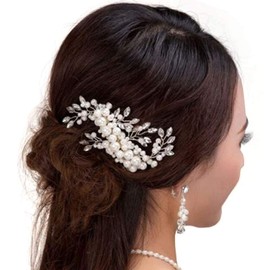 Petit Celeb Hair Ornament, Entrance Ceremony, Pearl, Wedding Headdress, Hair Accessory, Wedding, Invitations, Bridal Hair Clip, Coming-of-Age Ceremony, Popular, Long Sleeves, White, White