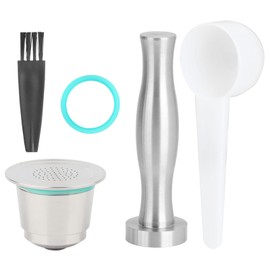 Stainless Steel Reusable Coffee Capsule Filter Tamper Fit for Nespresso Coffee Machine