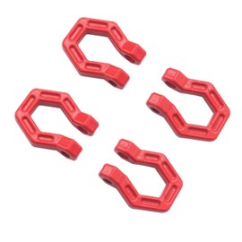 Vgoohobby 4Pcs RC Trailer Buckle,Metal Tow Shackle Front Bar Rescue Hook for Axial SCX10 Traxxas 1/10 RC Crawler Red