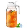 64 oz Glass Pitcher with Lid, Large Wide Mouth Mason