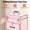 ILWorkTLs Makeup Rolling Train Case with 2 Drawers,Professional Cosmetic Trolley