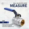 DOJA Barcelona Ball Valve with Lever Handle, Blue, 1/2 Inch,