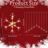 Christmas Snowflakes Lights, Christmas Snowflakes Curtain Lights 16.4 ft/ 5