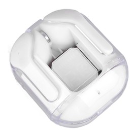 Auriculares con Reducción de Ruido, Auriculares Inalámbricos Recargables Ajuste Fácil Pantalla Digital de Música Clara y Duradera Pantalla Visual para Formatos de Audio (Blanco)