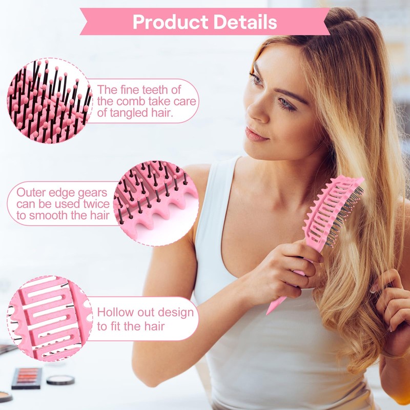 TNEDFOD Pack of 2 Curly Hair Brushes