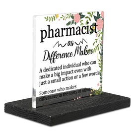 Pharmacist Gifts for Women Men, Pharmacist Appreciation Gifts, Pharmacist Thank You Gifts for Graduation Retirement Christmas, Pharmacist Office Desk Decorative Signs Plaques YT401
