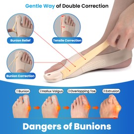 2PCS Bunion Corrector for Women and Men, Big Toe Straightener, Bunion Protector Bunion Relief Bunion Pad