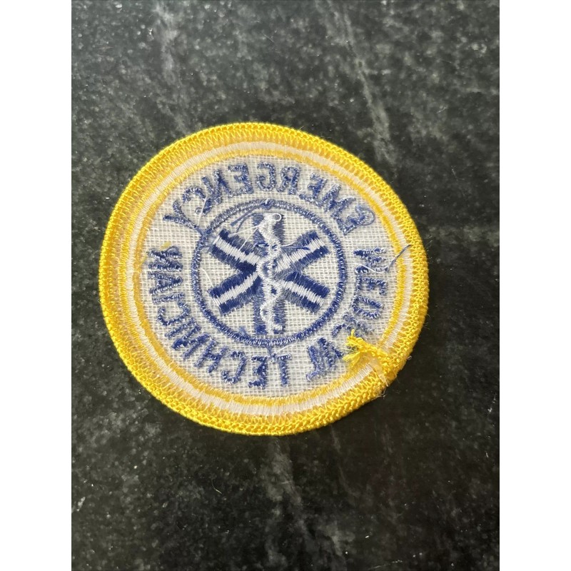 Emergency Medical Technician Rescue FIRE Iron On 3” PATCH Rare