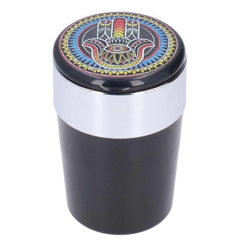 Car Ashtray Smokeless Blue LED Ashtray Cup Holder with Double