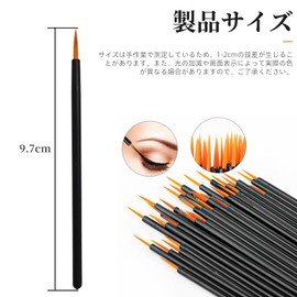 まちの波 ネイルブラシ 50個 極細 使い捨てアイライナーブラシ メイクツール 細い筆 リップブラシ 多機能 ネイル筆 勾線筆 旅行 携帯便利 線を引く 輪郭を描く 描く ネイルアート道具 化粧用品 ジェルネイルブラシ 線を引くペン アイライナー化粧筆