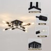 ASGYISA 8-Lights Semi Flush Mount Ceiling Light Fixture Modern Metal