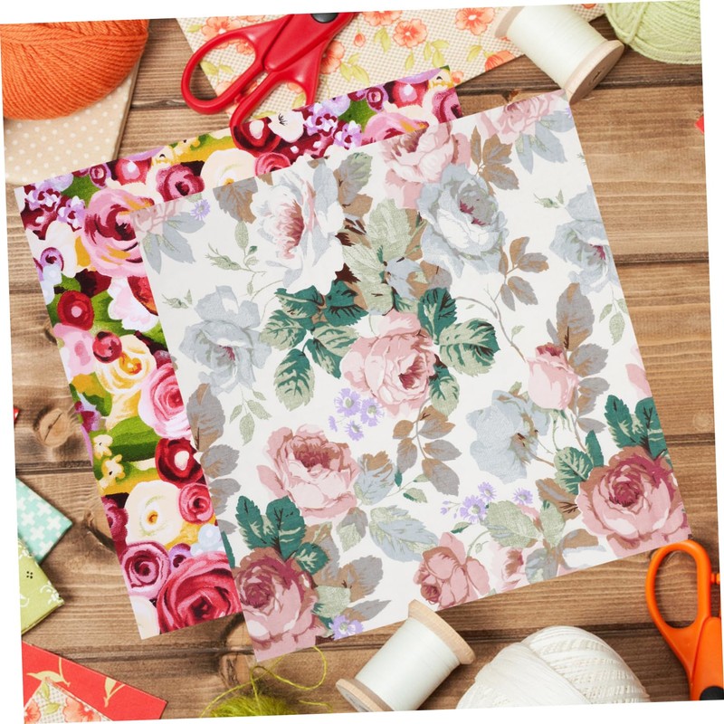 DOITOOL 7 Sheets DIY Cotton Patchwork Fabric Handmade Floral Cloth