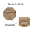 Marbco Sandstone Water Absorbent Hand Crafted Octagon Coasters for Drinks-