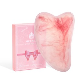 TAIHI Gua Sha Facial Tools Natural Resin Crystal Transparent Heart Shaped Guasha SPA Acupuncture Therapy Body Skin Facial Massager Lymphatic Drainage Tool Gift for Women