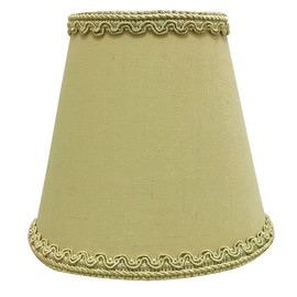 Royal Designs, Inc CSO-1041-5AGL Royal Designs Antique Gold Empire Chandelier Lamp Shade with Decorative Trim, 3" x 5" x 4.5", Clip