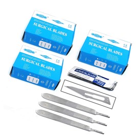 G.S 300 Scalpel Sterile Blades #11 with 3 Free Scalpel Handles #3 Best Quality