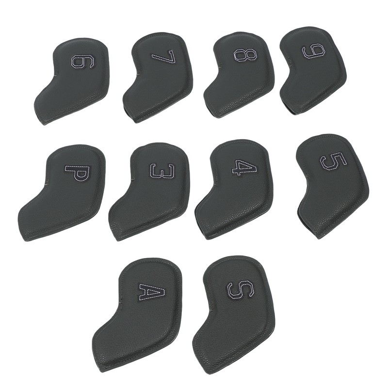 10 Pcs Golf Club Head Cover Stylish Exquisite PU Protective