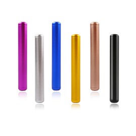 Vagocom 6Pack Aluminum Alloy Container,4.33 x 0.55 x 0.55 Inches Metal Waterproof Storage,Pocket Holder Case for Traveling